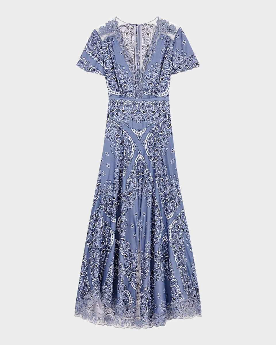 Ribleuta Bandana-Print Midi Dress